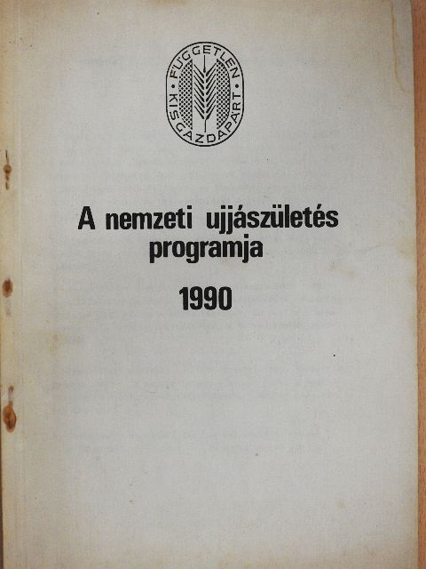 A nemzeti ujjászületés programja 1990 [antikvár]