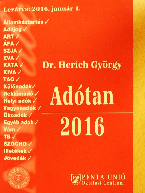 Dr. Herich György - Adótan 2016 [antikvár]