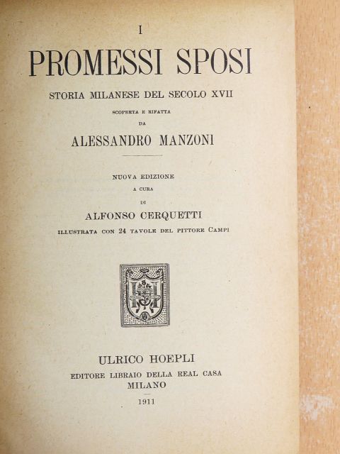 Alessandro Manzoni - I promessi sposi [antikvár]