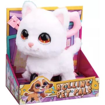 Interaktív plüss cica - fehér