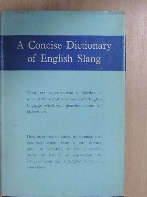 William Freeman - A Concise Dictionary of English Slang [antikvár]