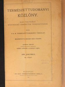 Természettudományi Közlöny 1908. január-június (fél évfolyam) [antikvár]