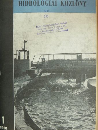 Dr. Kovács György - Hidrológiai Közlöny 1981. január-december [antikvár]