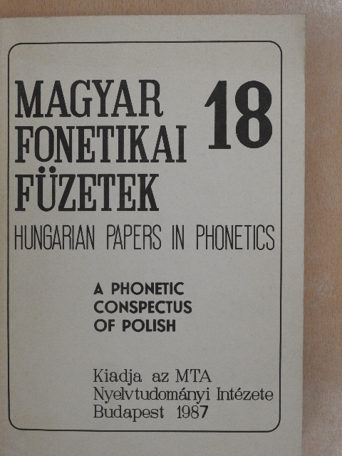 Éva Földi - A Phonetic Conspectus Of Polish [antikvár]
