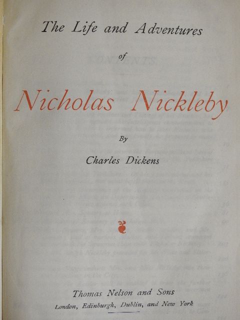 Charles Dickens - The Life and Adventures of Nicholas Nickleby [antikvár]