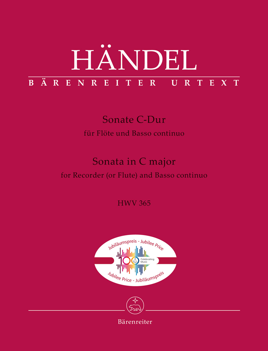 Händel - SONATE C-DUR FÜR LÖTE UND BASSO CONTINUO HWV 365