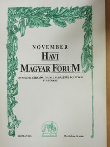Balogh Bertalan - Havi Magyar Fórum 2001. november [antikvár]