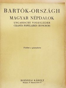 Bartók Béla - Magyar népdalok [antikvár]