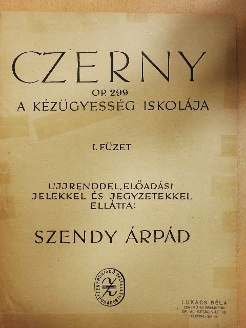 Czerny - A kézügyesség iskolája I. [antikvár]