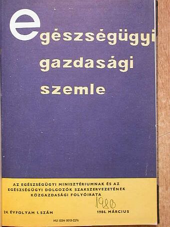 Darvas Istvánné - Egészségügyi Gazdasági Szemle 1986/1-4. [antikvár]