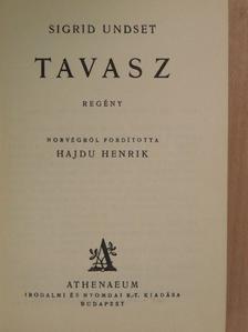 Sigrid Undset - Tavasz  [antikvár]