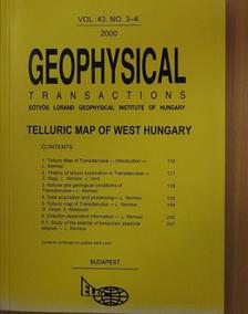 Bodoky Tamás - Geophysical Transactions Vol. 43. No. 3-4. [antikvár]