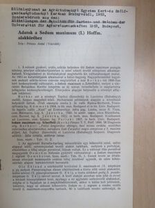 Pénzes Antal - Adatok a Sedum maximum (L) Hoffm. alakköréhez [antikvár]