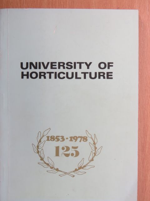 Dr. Geday Gusztáv - University of Horticulture [antikvár]