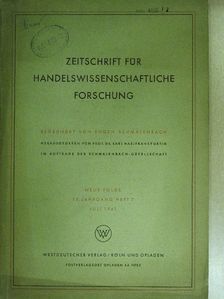 Berthold Gamer - Zeitschrift für handelswissenschaftliche Forschung Juli 1961 [antikvár]