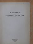 Erdei Péter - In memoriam Vásárhelyi Zoltán [antikvár]