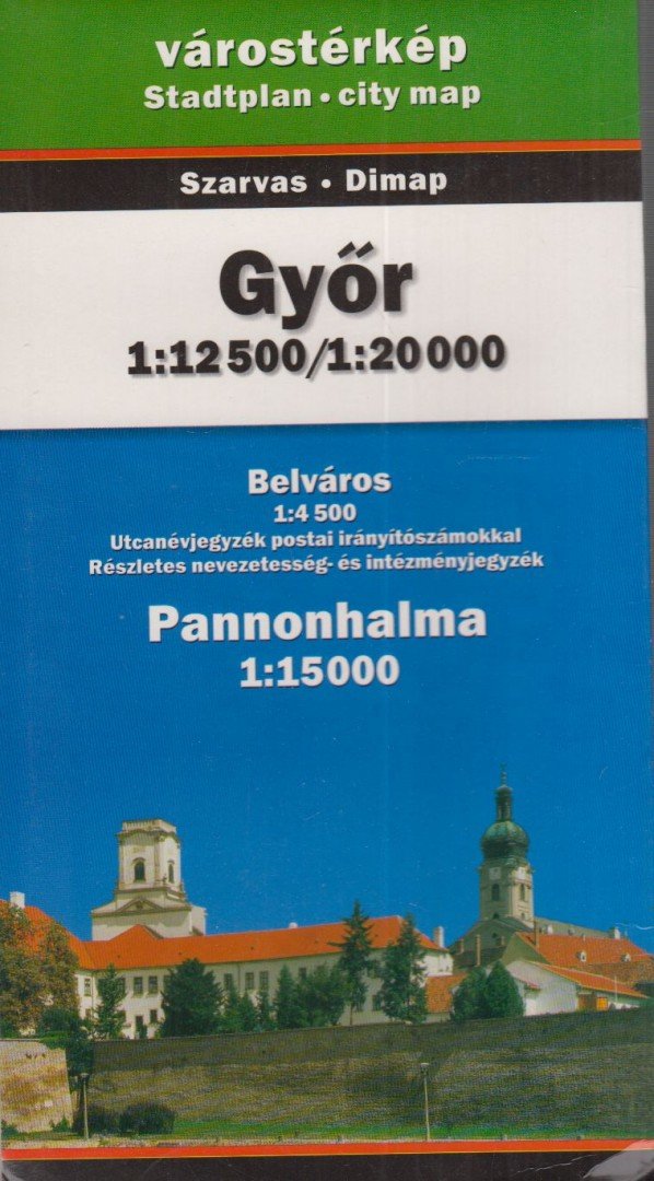 Szarvas András - Győr várostérkép - 1:12500 - 1:20000 [antikvár]