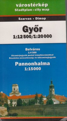 Szarvas András - Győr várostérkép - 1:12500 - 1:20000 [antikvár]
