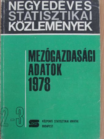 Mezőgazdasági adatok 1978/2-3. [antikvár]