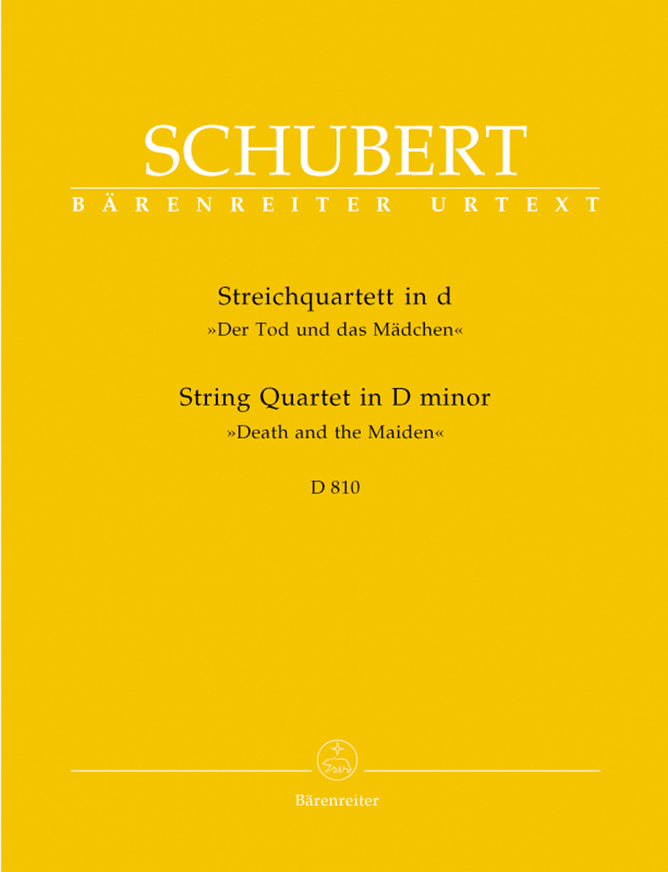 Franz Schubert - STREICHQUARTETT IN d "DER TOD UND DAS MAEDCHEN" D 810 URTEXT STIMMEN