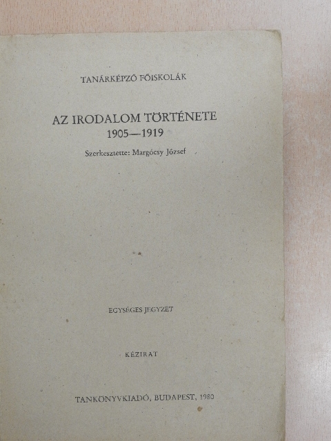 Bánszki István - Az irodalom története [antikvár]