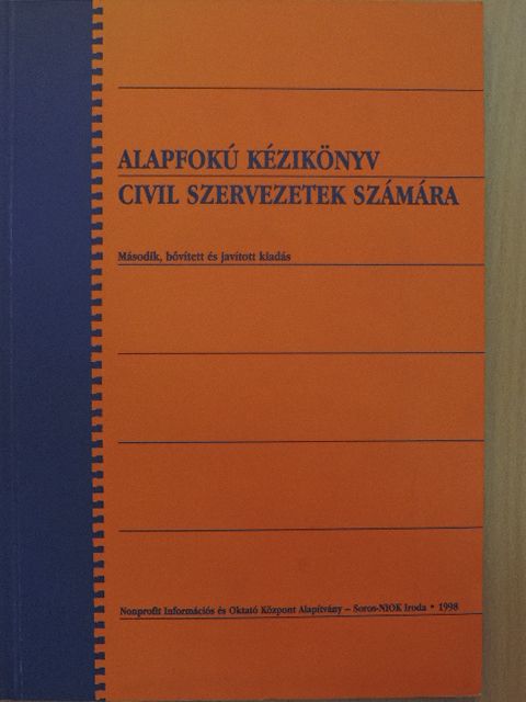 Angyal Mária - Alapfokú kézikönyv civil szervezetek számára [antikvár]