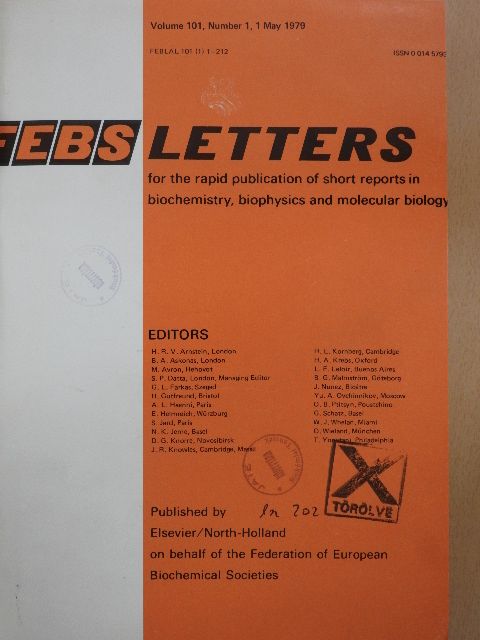 A. Askari - Febs Letters Volume 101, Number 1-2./Volume 102, Number 1-2. [antikvár]