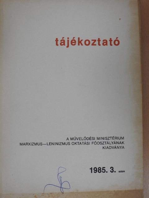Fazekas András - Tájékoztató 1985/3. [antikvár]