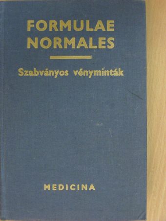 Dr. Szilágyi Géza - Formulae Normales V. [antikvár]