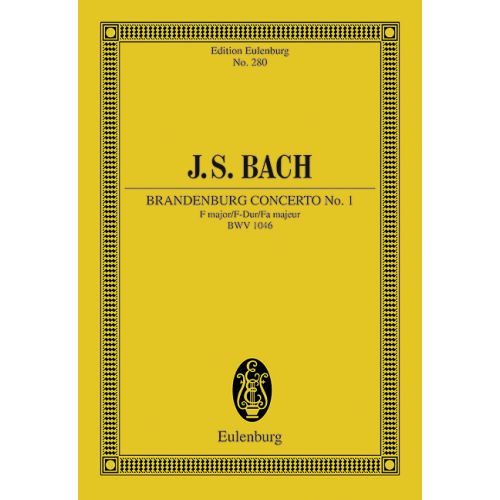 Bach - BRANDENBURGISCHES KONZERT NO.1 F-DUR (C. SCHROEDER),  TASCHENPARTITUR, ANTIKVÁR