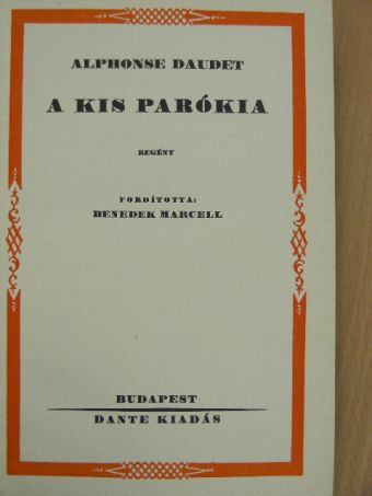 Alphonse Daudet - A kis parókia [antikvár]
