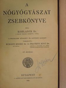 Dr. Koblanck - A nőgyógyászat zsebkönyve [antikvár]