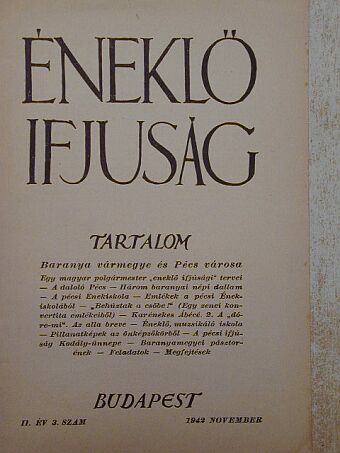 Agócsy László - Éneklő ifjúság 1942. november [antikvár]