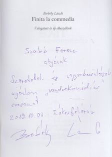 Borbély László - Finita la commedia (dedikált) [antikvár]