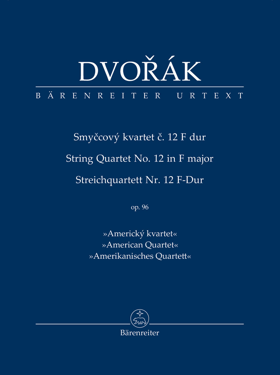 DVORAK - STRING QUARTET NO.12 IN F MAJOR "AMERICAN QUARTET" STUDIENPARTITUR