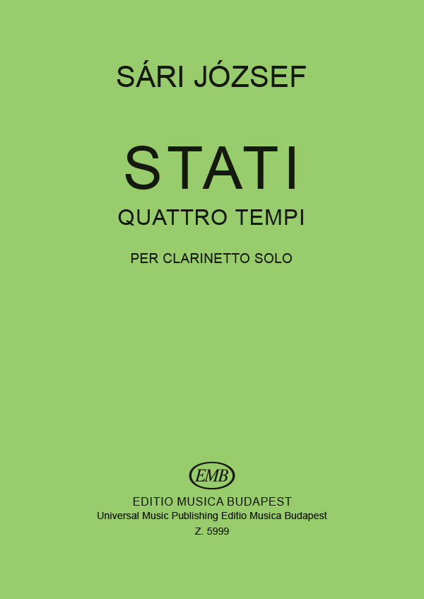 SÁRI, JÓZSEF - STATI QUATTRO TEMPI PER CLARINETTO SOLO