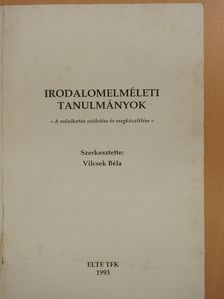 Balázs Béla - Irodalomelméleti tanulmányok (dedikált példány) [antikvár]