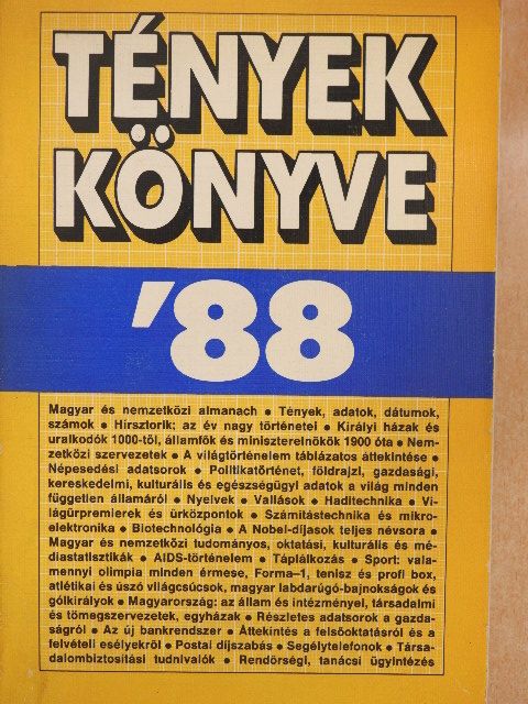 Ambrózy Pál - Tények könyve '88 [antikvár]