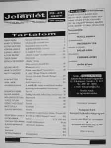 Balla D. Károly - Budapesti Jelenlét 1999. nyár-ősz [antikvár]