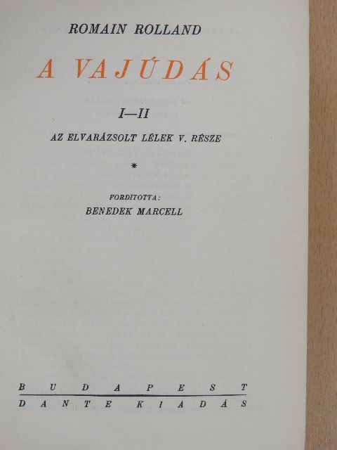 Romain Rolland - A vajúdás I-II. [antikvár]