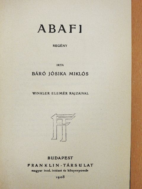 Báró Jósika Miklós - Abafi [antikvár]