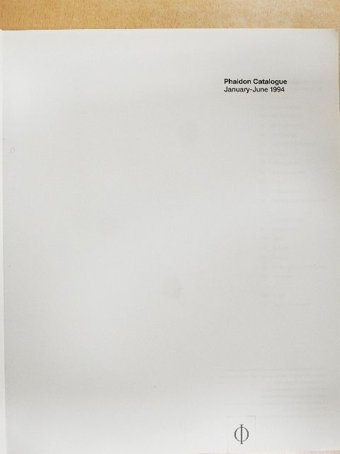 Phaidon Catalogue January-June 1994 [antikvár]