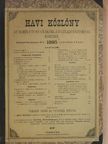 Havi közlöny az elméleti és gyakorlati lelkipásztorság köréből 1895. (nem teljes évfolyam) [antikvár]