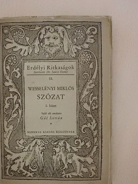 Báró Wesselényi Miklós - Szózat a magyar és szláv nemzetiség ügyében I. (töredék) [antikvár]