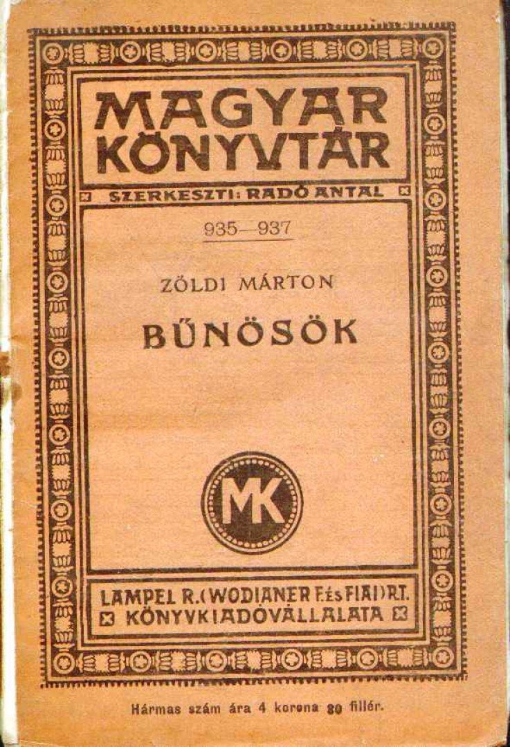 Zöldi Márton - Bűnösök [antikvár]