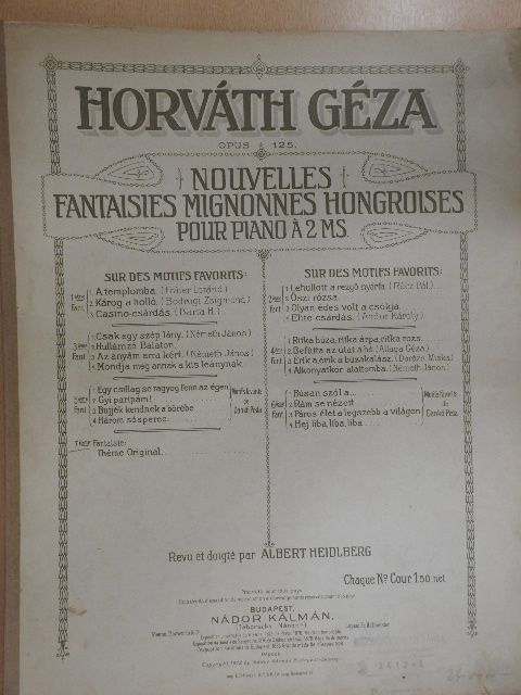Horváth Géza - Nouvelles fantaisies mignonnes hongroises 7. [antikvár]