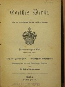 Goethe - Tag- und Jahreshefte (gótbetűs) [antikvár]