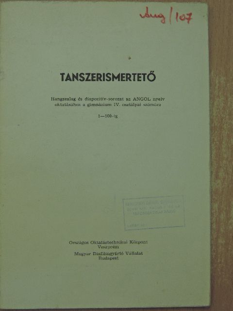 Dr. Budai László - Tanszerismertető [antikvár]