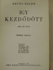 Bruno Brehm - Igy kezdődött [antikvár]
