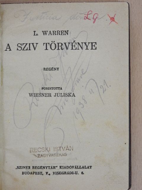 L. Warren - A sziv törvénye [antikvár]
